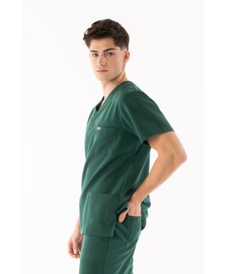 Bluza medyczna ULTRABASE męska - dark green, ciemnozielona - MedWe