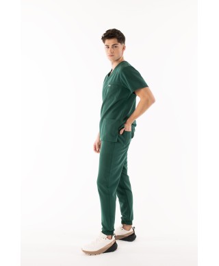 Bluza medyczna ULTRABASE męska - dark green, ciemnozielona - MedWe