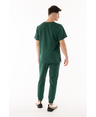 Bluza medyczna ULTRABASE męska - dark green, ciemnozielona - MedWe