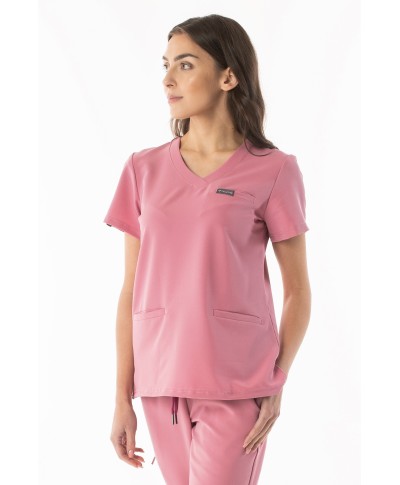 Bluza medyczna ULTRABASE damska - ash pink, brudny róż - MedWe