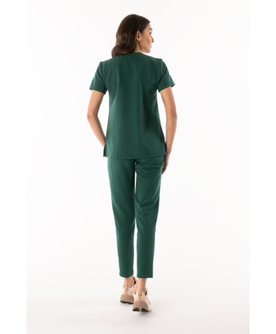 Bluza medyczna ULTRABASE damska - dark green, ciemny zielony