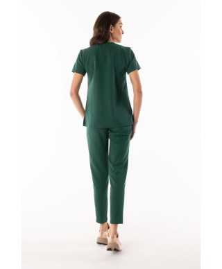Bluza medyczna ULTRABASE damska - dark green, ciemny zielony