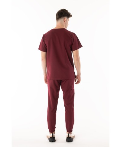 Bluza medyczna ULTRABASE męska - bordo, bordowa - MedWe