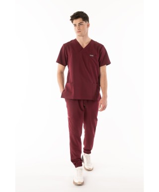Bluza medyczna ULTRABASE męska - bordo, bordowa - MedWe