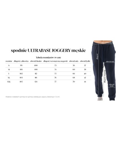 Spodnie medyczne ULTRABASE męskie - black, czarne - MedWe