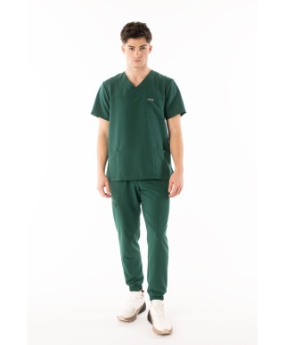 Spodnie medyczne ULTRABASE męskie - dark green, ciemnozielone - MedWe