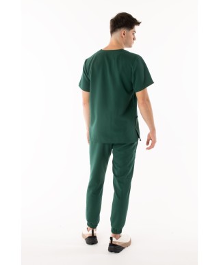 Spodnie medyczne ULTRABASE męskie - dark green, ciemnozielone - MedWe