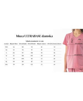 Bluza medyczna ULTRABASE damska - ash pink, brudny róż - MedWe