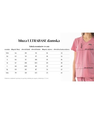 Bluza medyczna ULTRABASE damska - baby blue, jasny niebieski