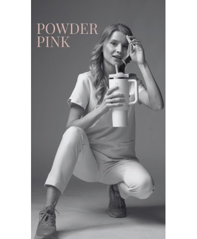 Spodnie ULTRABASE damskie medyczne - powder pink, pudrowy różowy