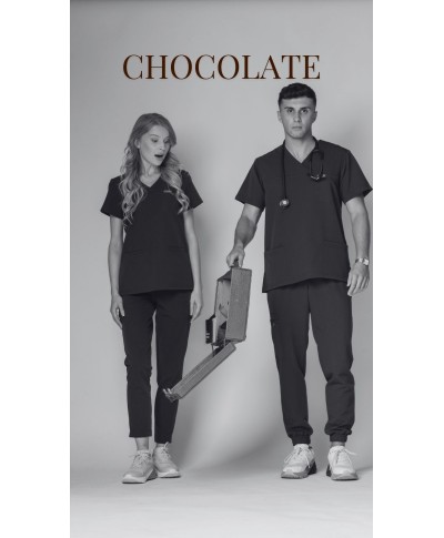 Bluza ULTRABASE męska medyczna - chocolade, brązowa MedWe