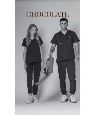 Bluza ULTRABASE męska medyczna - chocolade, brązowa MedWe