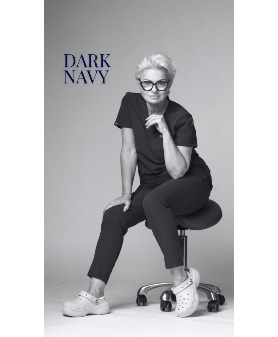 Spodnie ULTRABASE damskie medyczne - dark navy, granatowe MedWe