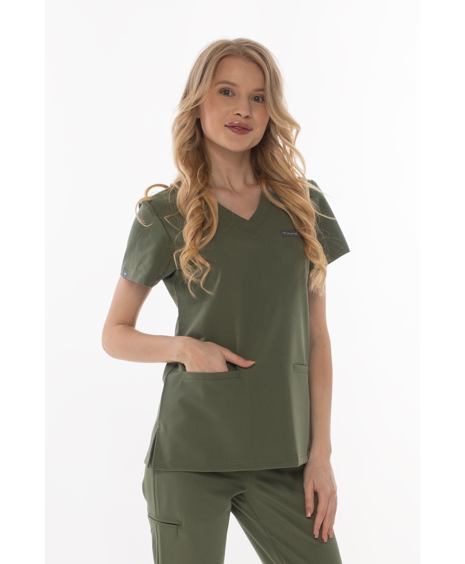 Bluza medyczna ULTRABASE damska - olive, oliwkowy