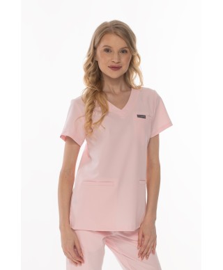 Bluza medyczna ULTRABASE damska - powder pink, pudrowy różowy