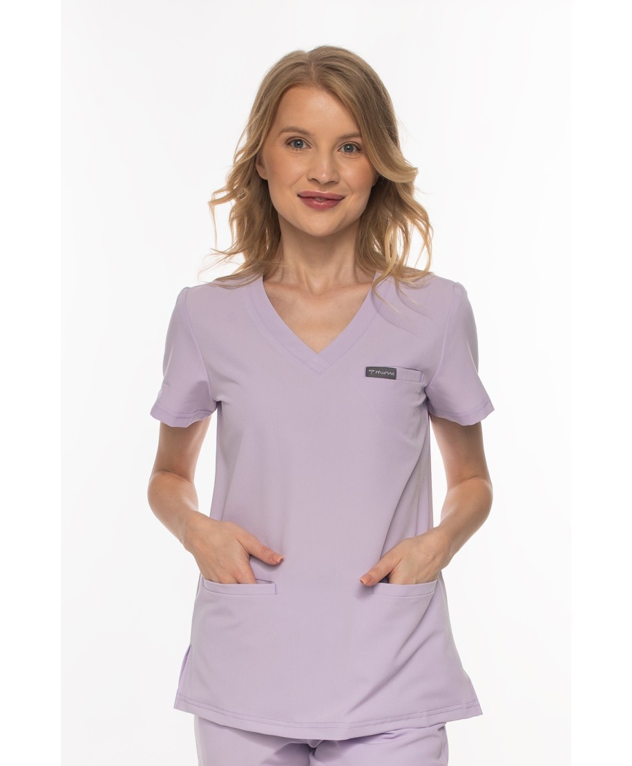 Bluza medyczna ULTRABASE damska - pastel lilac, pastelowy fioletowy
