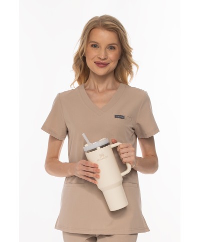 Bluza medyczna ULTRABASE damska - beige, beżowy