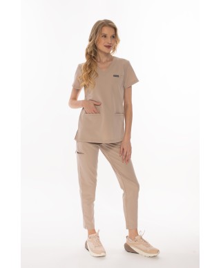 Bluza medyczna ULTRABASE damska - beige, beżowy