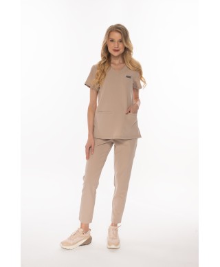Bluza medyczna ULTRABASE damska - beige, beżowy