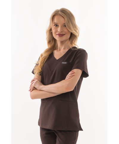 Bluza medyczna ULTRABASE damska - chocolate, brązowy