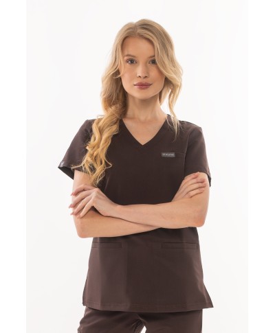 Bluza medyczna ULTRABASE damska - chocolate, brązowy