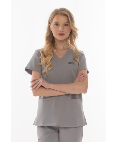 Bluza medyczna ULTRABASE damska - foggy grey, szary