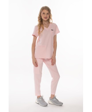 Spodnie ULTRABASE damskie medyczne - powder pink, pudrowy różowy