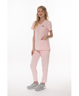Spodnie ULTRABASE damskie medyczne - powder pink, pudrowy różowy