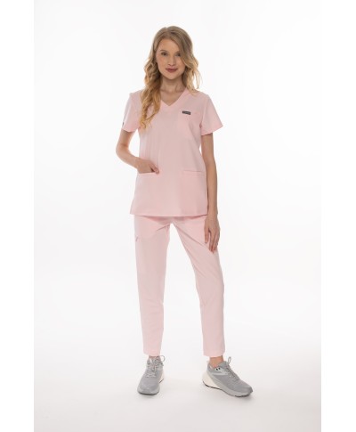Spodnie ULTRABASE damskie medyczne - powder pink, pudrowy różowy