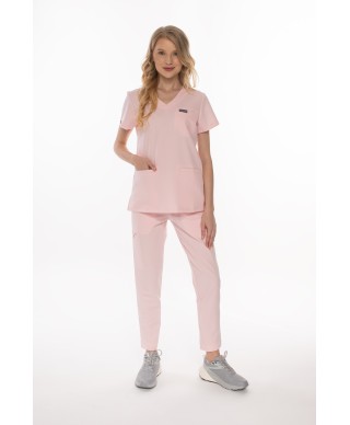 Spodnie ULTRABASE damskie medyczne - powder pink, pudrowy różowy