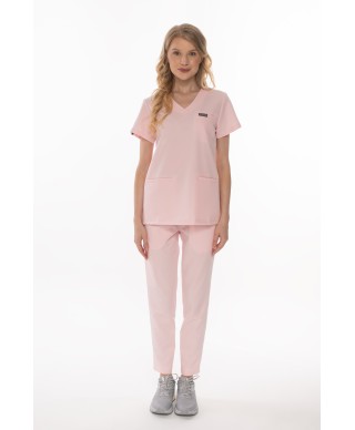Spodnie ULTRABASE damskie medyczne - powder pink, pudrowy różowy