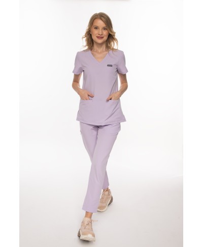 Spodnie ULTRABASE damskie medyczne - pastel lilac, pastelowy fioletowy
