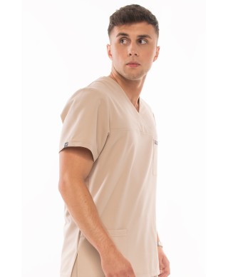 Bluza ULTRABASE męska medyczna - beige, beżowa MedWe