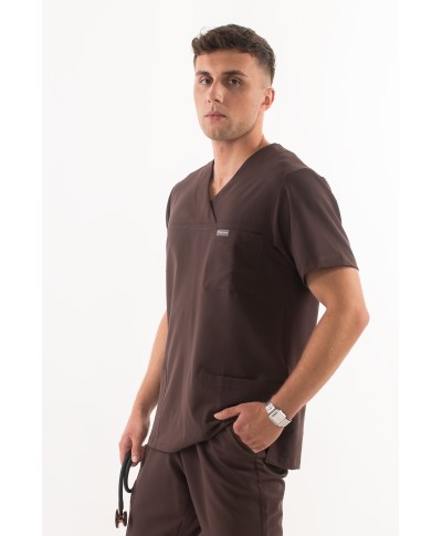 Bluza ULTRABASE męska medyczna - chocolade, brązowa MedWe