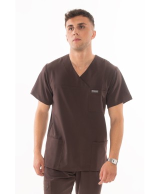 Bluza ULTRABASE męska medyczna - chocolade, brązowa MedWe