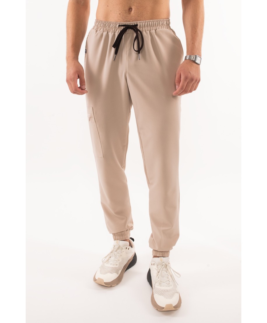 Spodnie ULTRABASE męskie medyczne - beige, beżowe MedWe