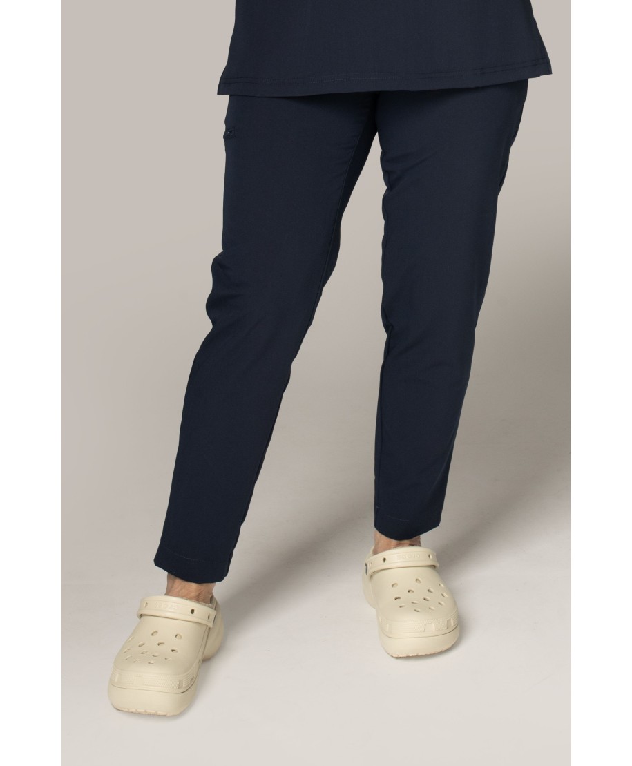 Spodnie ULTRABASE damskie medyczne - dark navy, granatowe MedWe
