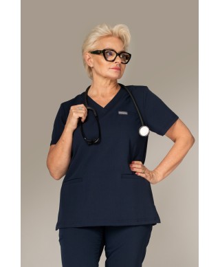 Bluza medyczna ULTRABASE damska - dark navy, ciemny granatowy