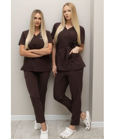 Tunika medyczna ULTRAGLAM damska - chocolate